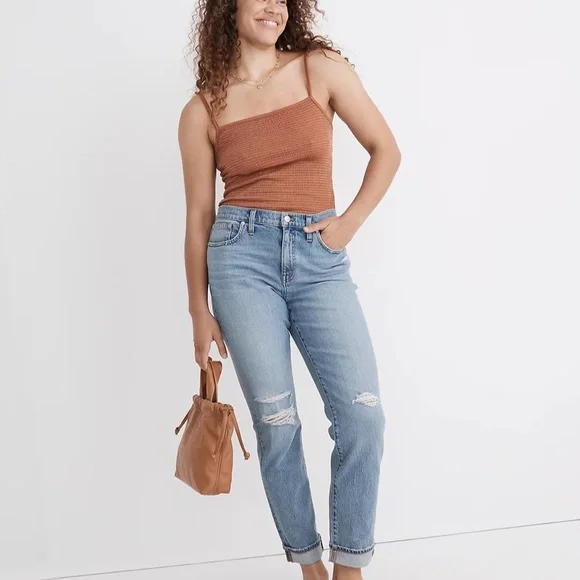 The High-Rise Slim Boyjean in Birchwood Wash - NWT - Picture 6 of 9